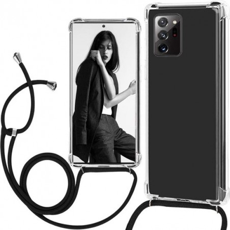 Samsung Galaxy Note 20 Ultra Hoesje Case met Schouder Nek Draagriem - Ketting Koort Lanyard Schouder Tas