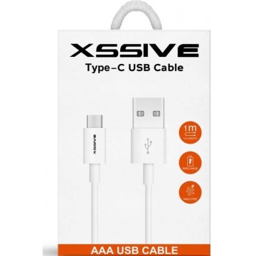 Xssive Type-C USB kabel - 2 meter - Wit
