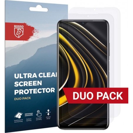 Rosso Xiaomi Poco M3 Screen Protector Ultra Clear Duo Pack