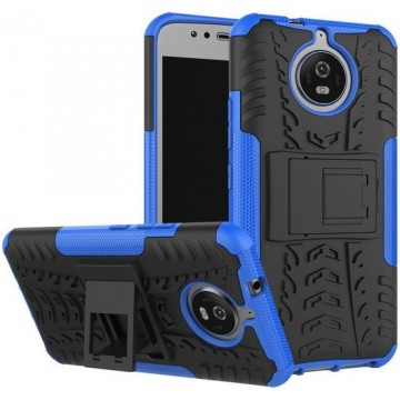 Hybride Motorola Moto G5S Back Cover Blauw