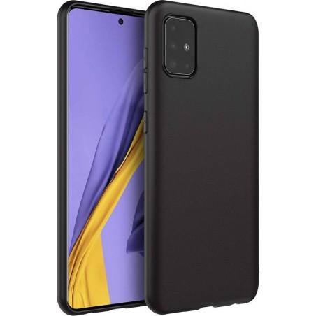 Samsung Galaxy A51 Hoesje - Siliconen Backcover - Zwart