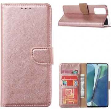 Samsung Galaxy Note 20 - Bookcase Rose Goud - portemonee hoesje