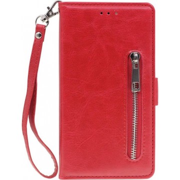 Shop4 - iPhone 11 Hoesje - Wallet Case Vintage Rood