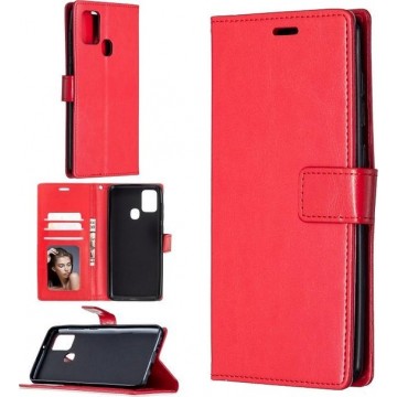 Samsung Galaxy A21S hoesje book case rood