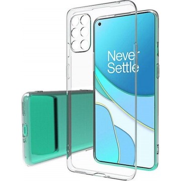 OnePlus 8T hoesje, Transparante gel case, Volledig doorzichtig - Telefoonhoesje geschikt voor: OnePlus 8T