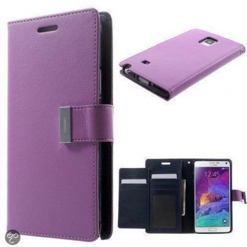 Mercury Rich Dairy wallet case Samsung Galaxy Note 4 paars