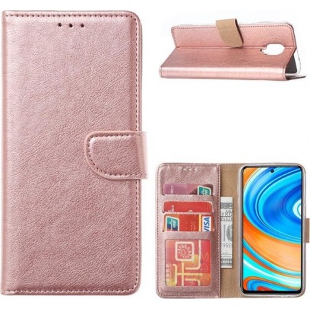 Xiaomi Redmi Note 9 Pro / Note 9S - Bookcase Rose Goud - portemonee hoesje