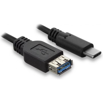 Ewent EW9639 USB-kabel 0,2 m 3.2 Gen 1 (3.1 Gen 1) USB C USB A Zwart