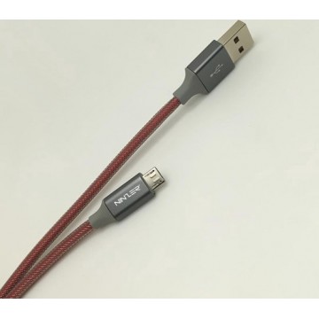 Ninzer® Micro USB data kabel / oplaadkabel 2 meter Universeel | Rood