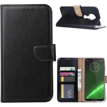 Motorola Moto G7 Power - Bookcase Zwart - portemonee hoesje