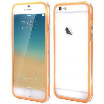 Apple iPhone 6 6G 4.7 Inch Bumper case Oranje Orange + Transparant