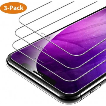 Apple iPhone X / XS Screenprotector Glas - Tempered Glass Screen Protector - 3x