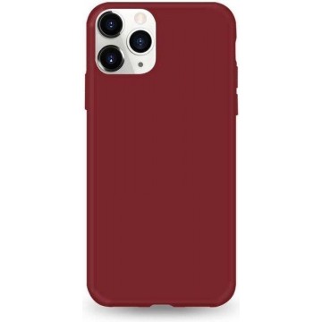 Samsung Galaxy A51 siliconen hoesje - Bordeaux Rood - shock proof hoes case cover - Telefoonhoesje met leuke kleur - LunaLux
