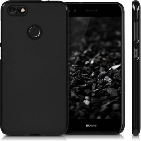 Zwart TPU Siliconen Backcover Case Hoesje Huawei Y6 Pro 2017