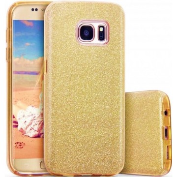 Samsung Galaxy S6 Hoesje - Glitter Backcover - Goud