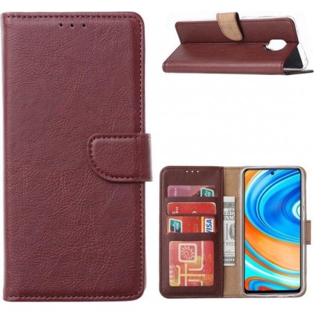 Xiaomi Redmi Note 9 Pro / Note 9S - Bookcase Wijnrood - portemonee hoesje