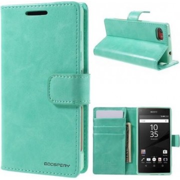 Mercury Blue Moon Wallet Case hoesje Sony Xperia Z5 Compact mint