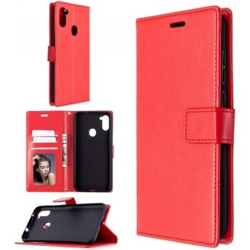 Samsung Galaxy A11 hoesje book case rood