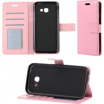 Samsung A5 (2017) Flip Wallet Hoesje Cover Book Case Hoes - Licht Roze