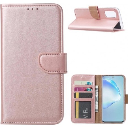 Samsung Galaxy S20 4G - Bookcase Rose Goud - portemonee hoesje