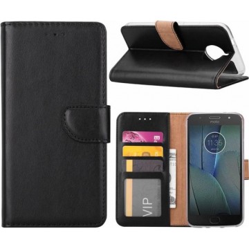 Motorola Moto G5S Plus Portemonnee hoesje / book case Zwart