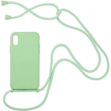 Telefoonhoesje met koord - Shockproof Backcover van PC/TPU - iPhone 7/8 - Groen