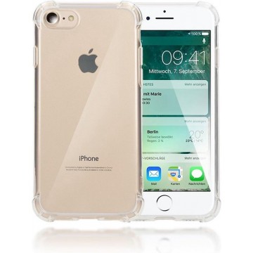 Apple iPhone 7 smartphone hoesje silicone tpu case transparant backcover met sterke hoeken