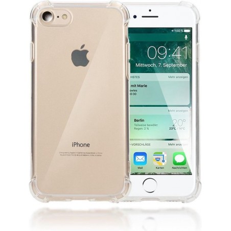 Apple iPhone 7 smartphone hoesje silicone tpu case transparant backcover met sterke hoeken