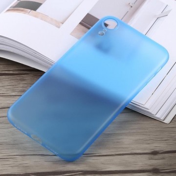 0,3 mm Ultradun Frosted PP-hoesje voor iPhone XR (blauw)