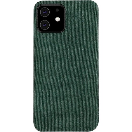 Smartphone hoesje | Telefoon hoesje | Corduroy look | Stofdicht | Groen | iPhone 11