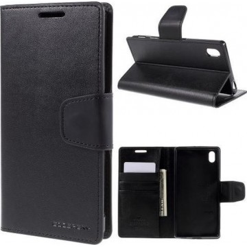Goospery Sonata Leather case hoesje Sony Xperia Z5 zwart