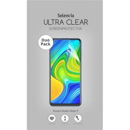 Selencia Duo Pack Ultra Clear Screenprotector voor de Xiaomi Redmi Note 9