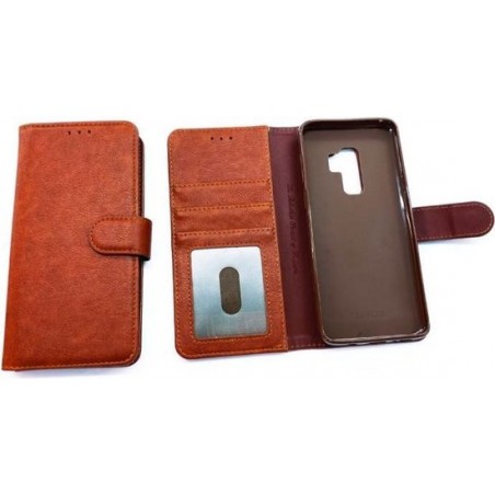 Samsung  Galaxy S9 Bruine Portemonnee Wallet Case -TPU  hoesje met pasjes Flip Cover - Boek  beschermend Telefoonhoesje