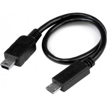 StarTech.com   20 cm USB OTG kabel Micro USB naar Mini USB M/M USB OTG Adapter