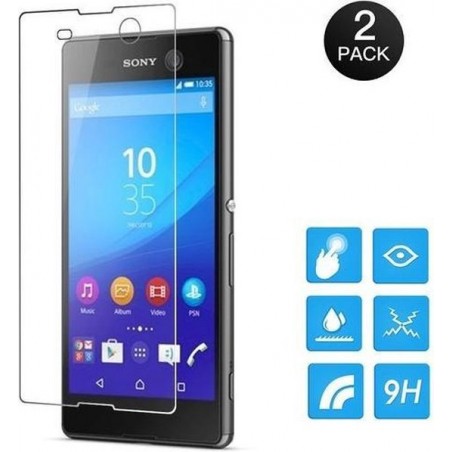 Gratis 1+1 Screen Protector Glass Tempered Glass Doorzichtig 2 stuks voor Sony Xperia M5