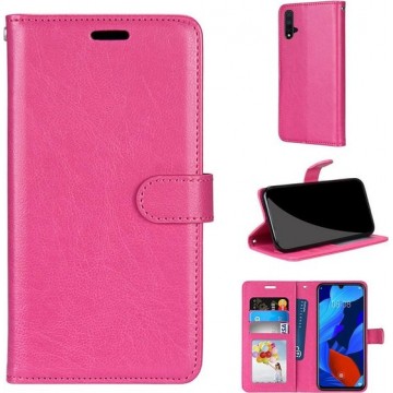Huawei Nova 5T / Huawei Honor 20 hoesje book case roze