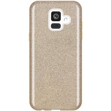 Samsung Galaxy A6 2018 Hoesje - Glitter Backcover - Goud