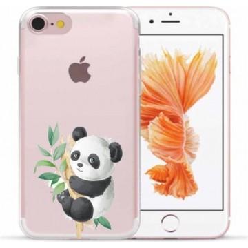 Apple Iphone 7 / 8 / SE2020 Siliconen telefoonhoesje transparant Panda