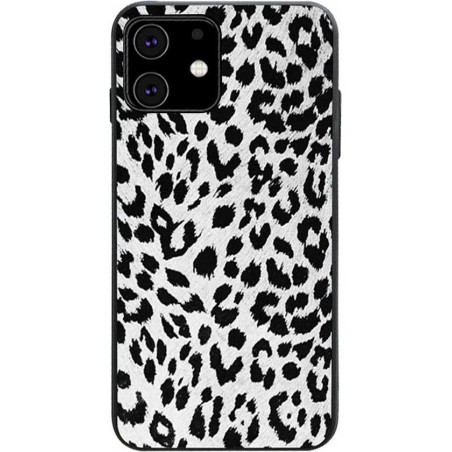 Smartphone hoesje | Telefoon hoesje | Anti shock | Panterprint | Wit | iPhone 11