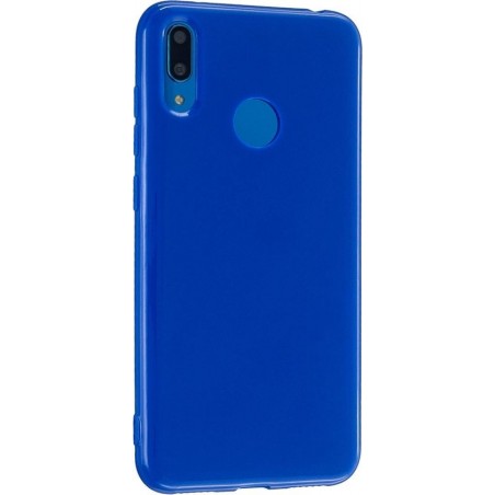 Voor Huawei Y6 (2019) 2.0 mm dikke TPU Candy Color beschermhoes (donkerblauw)