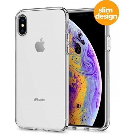 iPhone X en XS telefoonhoesje | transparant siliconen tpu smartphone case | back cover