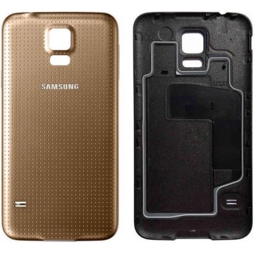 Voor Samsung Galaxy S5 SM-G900 batterij cover -achterkant - Goud