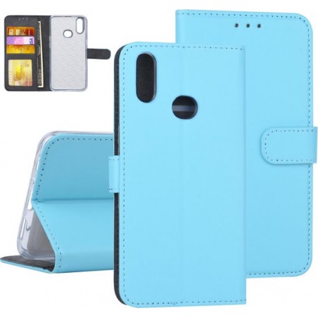 Samsung Galaxy A10s Blauw Booktype hoesje Pasjeshouder