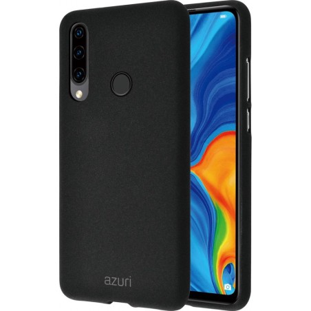 Azuri Huawei P30 Lite hoesje - Zand textuur backcover - Zwart