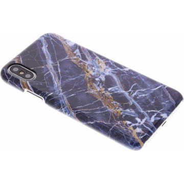 Passion Backcover iPhone X / Xs hoesje - Marmer Blauw
