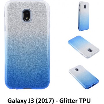 Kleurovergang Blauw Glitter TPU Achterkant voor Samsung Galaxy J3 (2017) (J330F)