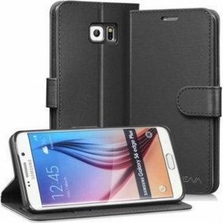 Samsung S6 Portemonnee Hoesje Zwart