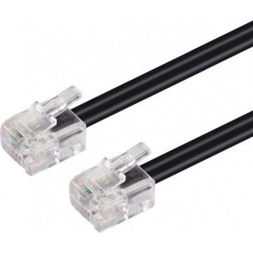 Goobay 6m RJ-11 Cable Zwart