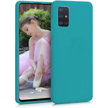 Samsung Galaxy A51 Hoesje - Siliconen Backcover - Turquoise