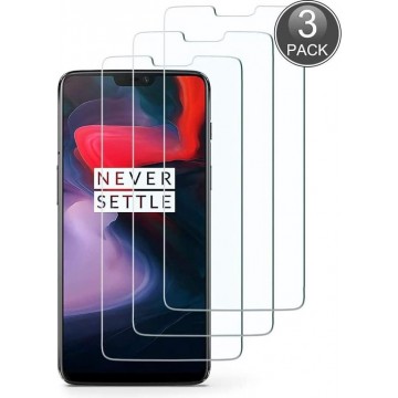 OnePlus 6 Screenprotector Glas - Tempered Glass Screen Protector - 3x